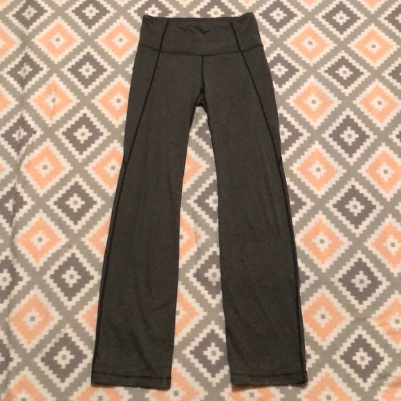 Athleta Pants - Athleta Gray W/Black Full Length Training Pant SzS